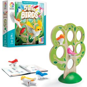 SmartGames - 5 Little Birds - NIEUW 2024! - 60 opdrachten - houten denkspel voor jong én oud - leuk kerstcadeau