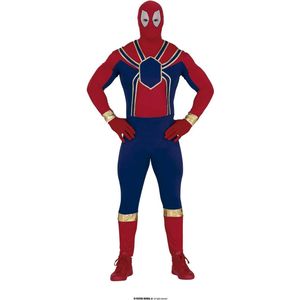 Guirca - Spiderman Kostuum - Superheld Spinman Van Het Spinnenrijk Kostuum - Blauw, Rood - Maat 52-54 - Carnavalskleding - Verkleedkleding