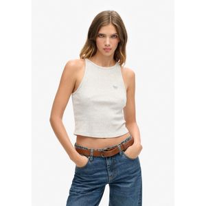 Superdry Essential Logo Racer Mouwloos T-shirt Grijs S-M Vrouw