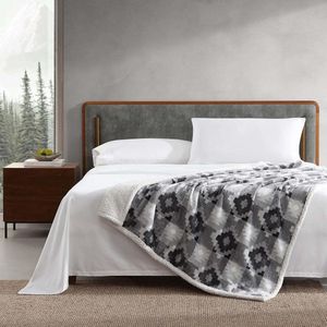 Pluche Sherpa Gooien 50 x 60 Grijs - Gezellige Copper Creek
