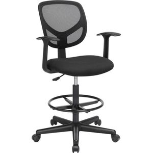 Mazazu - Bureaustoel voor volwassenen - Bureaustoel ergonomisch - Kantoor - Voetsteun - Stof - 64x45x117
