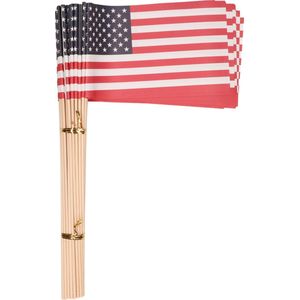 Zwaaivlaggetjes - Amerikaanse vlag - 50 stuks - Amerika - 4th of July - USA