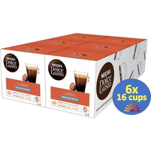Nescafé Dolce Gusto Lungo decaf capsules - 6x 16 = 96 koffiecups
