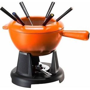 LE CREUSET - Gietijzer - Fondueset Oranjerood 20cm 2,00l