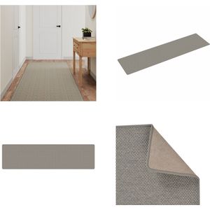 vidaXL Tapijtloper 80x300 cm sisal-look zilverkleurig - Tapijtloper - Tapijtlopers - Gangloper - Tapijt Loper