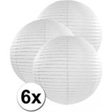 6x stuks witte luxe lampionnen van 50 cm
