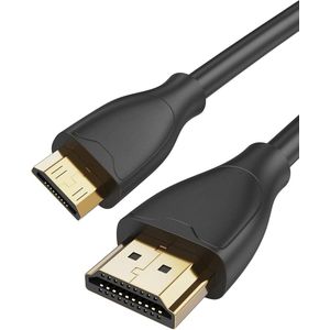 Mini HDMI naar HDMI Kabel - 1.8 Meter - 4K Ultra HD - Geschikt voor Camcorder Sony, Nikon, Rasperry Pi, Nvidia Shield, Lenovo Yoga, GoPro Hero 7/6/5, DSLR Camera, HDR-XR50