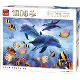 Four Dolphins - 1000 Stukjes (68 x 49 cm) - Legpuzzel