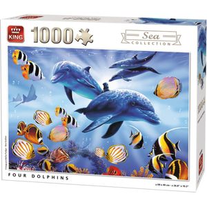 Four Dolphins - 1000 Stukjes (68 x 49 cm) - Legpuzzel