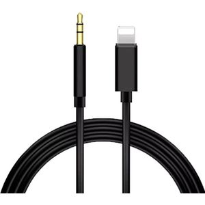 Jack (3.5mm) naar Lightning kabel - 1 meter - Aux-audio kabel - Zwart