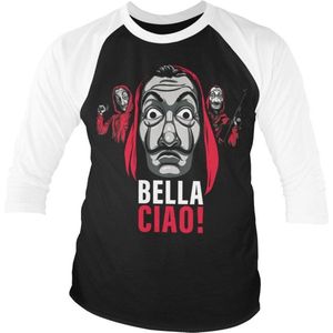 La Casa De Papel Raglan top -XL- Bella Ciao! Zwart/Wit