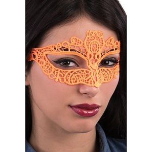 Carnival Toys Verkleedmasker Kant Dames Textiel Oranje One-size