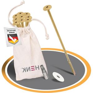 XXL universele schroefharingen - tentschroeven 10 stuks - met bit en 10 kunststof sluitringen - grote tenten - 200 mm
