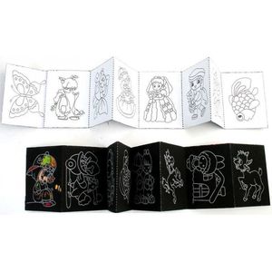 Magic Scratch | Lightfight Kleurboekje | 3 mini boekjes met ieder 8 kleurplaten en 8 magische kraskaarten