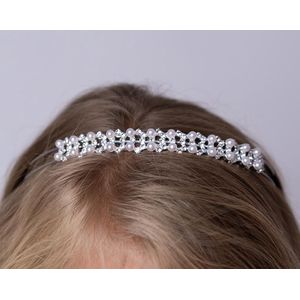 Tiara-hoofdband-strass-parels-verkleed decoratie-haar decoratie-prinses