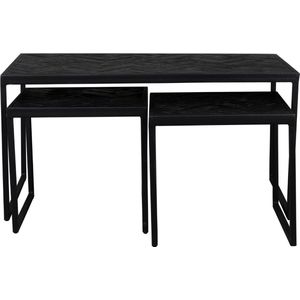 Mäki salontafel set van 3 zwart hout