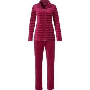 Pastunette Luxe huispak dames Velours met rits - Bordeaux - Nos - 48