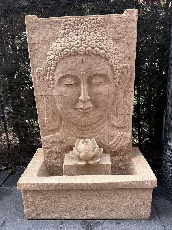 Goodyz - Waterval - Fontein - Waterornament - 110cm hoog - Boeddha - inclusief pomp en verlichting