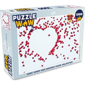 Puzzel Hart vorm van hartjes voor valentijn - Legpuzzel - Puzzel 1000 stukjes volwassenen