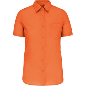 Blouse Dames XS Kariban Korte mouw Orange 65% Polyester, 35% Katoen