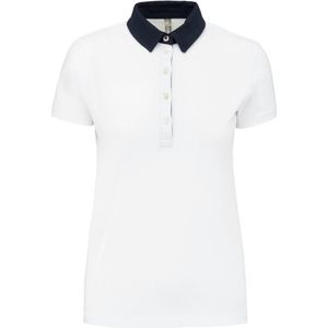 Kariban Tweekleurige damespolo jersey K261 - White / Navy - M