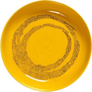 Serax Feast By Ottolenghi Diep Bord Ø22 Yellow Dots Black