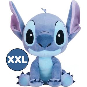 Stitch - Disney Lilo & Stitch Pluche Knuffel XXL 110 cm - Mega Grote XL Plush - Lilo en Stitch Extra Groot - Angel - Leroy - Scrump - Stitch - Speelgoed Cadeau Kinderen Jongens Meisjes