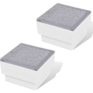 vidaXL 2x LED-lamp verzonken 100x100x68 mm