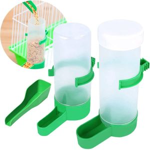 3 stuks waterdispensers voor vogels, automatische drinkflessen, vogels, kunststof clip, voederbak, vogelkooi, ophangen in vogelkooi, voor huisdieren, vogels, papegaaien, pigeon, automatisch