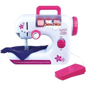 Naaimachine Kinderen 10 Jaar en Ouder - Cadeau voor je Kleine - Naaien voor Beginners - Meerdere Standen - Wit met Roze