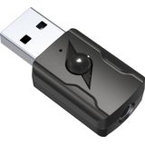 2 in 1 USB Bluetooth 5.0 Zender en Ontvanger - Bereik tot 10 Meter - Draadloze Audio Adapter - Wireless Transmitter & Receiver voor TV / PC / Auto / Koptelefoon / Luidspreker