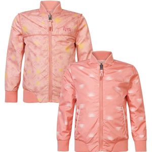 Noppies Girls Jacket Eunice reversible all over print Meisjes Jas - Coral Haze - Maat 92