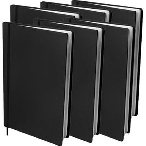 Dresz rekbare boekenkaft A4 - Zwart - 6-pack