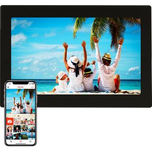 Denver Digitale Fotolijst 10.1 Inch - Glas Display - HD - Frameo App - Fotokader - WiFi - IPS Touchscreen - 16GB - Zwart - PFF1015B