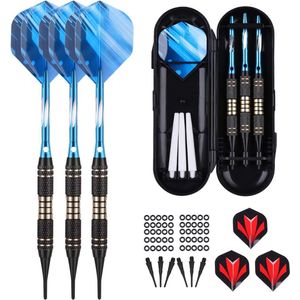 Soft Tip Darts Set voor Elektronisch Dartbord - Professioneel Design - 18g Gewicht - Inclusief Accessoires