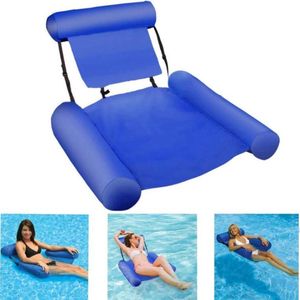 Opblaasbare Drijfstoel - Drijvende WaterStoel -  LoungeStoel - WaterHangmat - Zwembad Ligbed Luchtbed - Floating Bed - Beach Float - Float Loungestoel - Drijvende Water Ligstoel - Opblaasbaar - Blauw