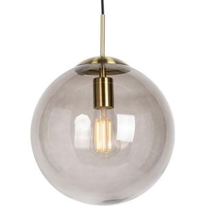 QAZQA ball - Moderne Hanglamp - 1 lichts - Ø 30 cm - Goud/messing - Woonkamer | Slaapkamer | Keuken