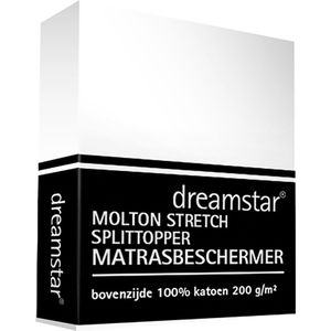 Dreamstar Hoeslaken Splittopper Molton Stretch de Luxe 280 gr 160x200 t/m 180x200