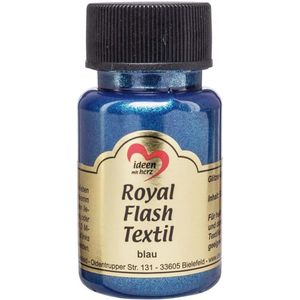 Glitter-Metallic Textielverf voor Licht en Donker Textiel - 50 ml (Blauw)