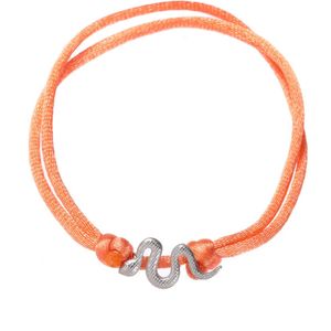 Go Dutch Label Armband touw slang Gold/Orange B2346-6