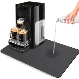GLODI GOODS® Koffie absorberende afdruipmat - 40x50 cm – tampermat koffiemat zwart - keuken en thee accessoires