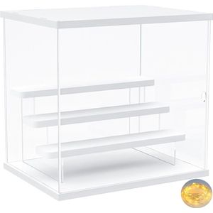 Acrylvitrine voor verzameling, anti-stofvitrine met deur, acryldoos voor figuur, amiibo, manga, vitrine voor woonkamer