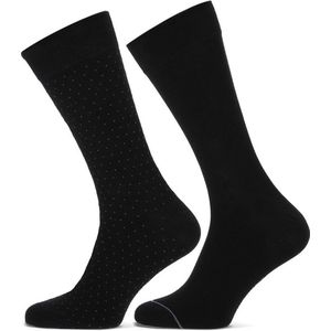 Marcmarcs 2-pack- Heren katoenen sokken met print - 42 - Zwart