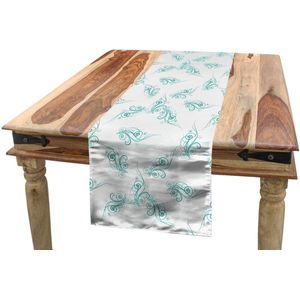 Rechthoekige tafelloper, blauw-oranje, 144-37, 40 x 130 cm