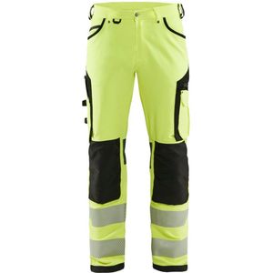 Blaklader High Vis werkbroek met 4-weg stretch zonder spijkerzakken 1197-1642 - High Vis Geel/Zwart - D112