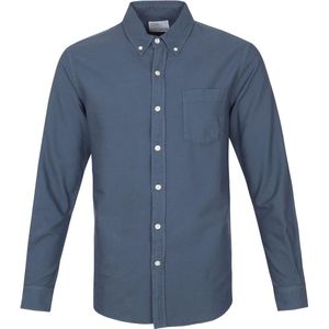 Colorful Standard Overhemd Petrol Blauw - Maat S - Heren - Overhemden Casual