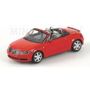 The 1:43 Diecast Modelcar of the Audi TT Roadster of 2000 in Red. This scalemodel is limited by 1008pcs.The manufacturer is Minichamps.This model is only online available.