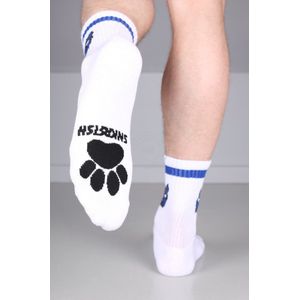 SNKRFTSH PUPPY SOCKS - BLUE - Men - Size: 43-46 / White