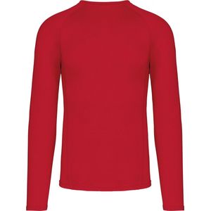 SportOndershirt Unisex L Proact Lange mouw Sporty Red 88% Polyester, 12% Elasthan