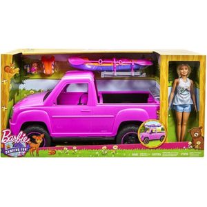 Barbie Camping Fun Pick-Up met Pop + Accessoires